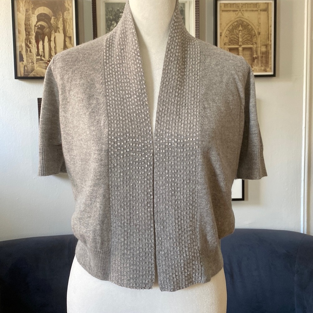 NWOT Magaschoni Beaded Sweater Sz M